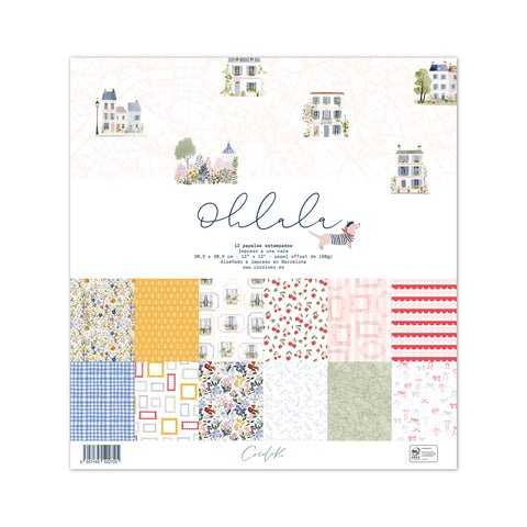 Bloc de 24 papeles 12"x12" OHLALA